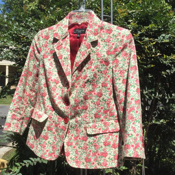 Talbots Jackets & Blazers - Talbots Pretty Spring Floral Jacket